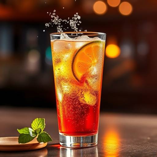 Glass of sparkling Italian soda with a choice of flavors.